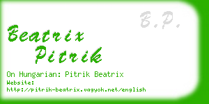 beatrix pitrik business card
